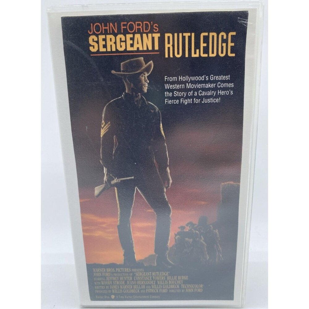 Sergeant Rutledge VHS 1993 Rental Case John Ford Jeffrey Hunter Western Crime